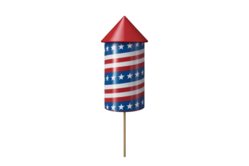 American Flag Firework Rocket on Stick independence day