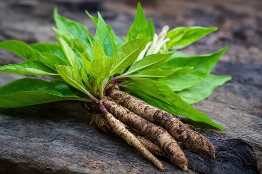 Allergy Friendly. Stemona Tuberosa Root and Green Leaves: Nature-Based Herbal Medicine