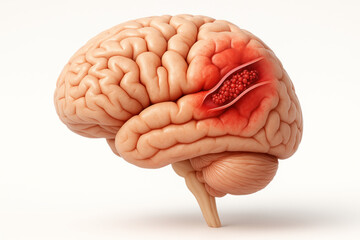 Human Brain Stroke Illustration - Medical Condition Representation