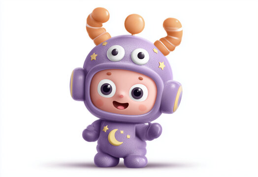 Baby in monster costume (purple)