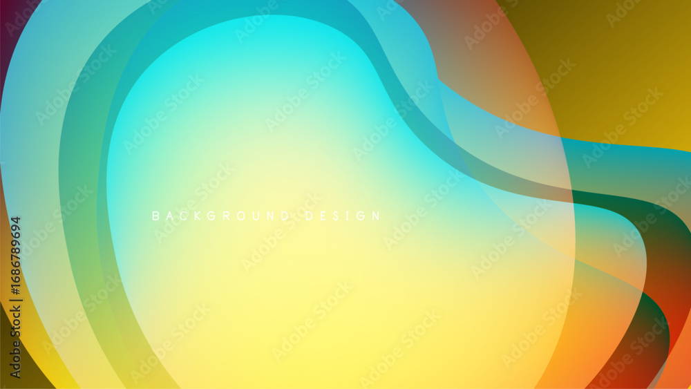 Aufkleber abstract flowing shapes, vibrant colors blend. gradient design creates dynamic visual effect. backgr