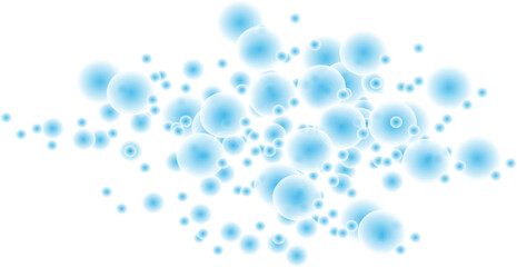 Vector art of blue abstract sphere cluster