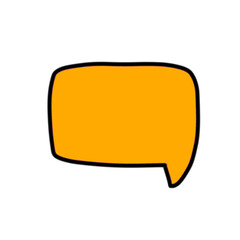 Naklejka premium yellow speech bubble