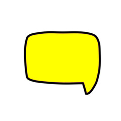 Naklejka premium yellow speech bubble