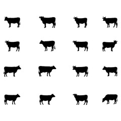 COW VECTOR ICON SET