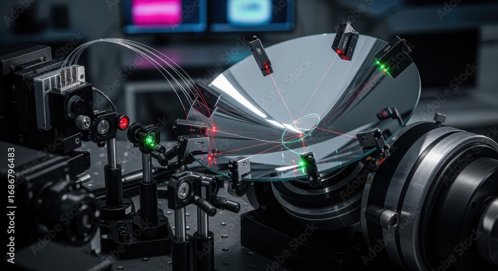 Poster multiaxis optical metrology rig combining interferometer and laser alignment tools for mirror surfac