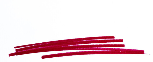 Red underline isolated on transparent