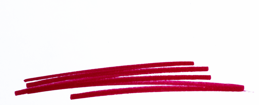 Red underline isolated on transparent