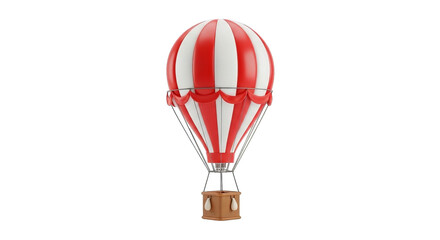 Naklejka premium A vintage-style hot air balloon floats against a contrasting backdrop, evoking a sense of nostalgia.
