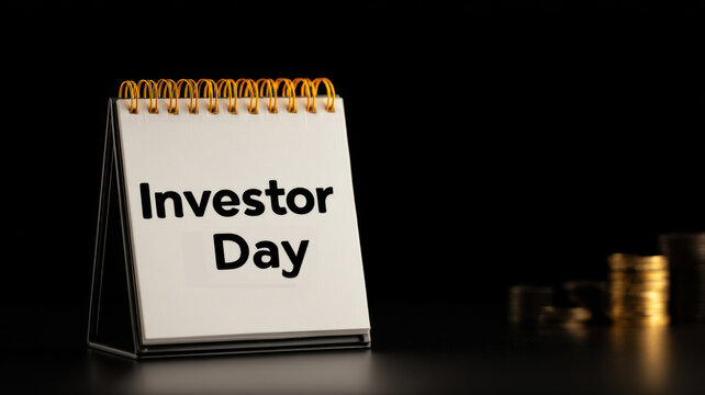 Calendar marked with "Investor Day" glowing, fundraising event