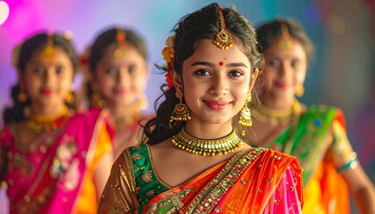 World Bollywood Day –Bollywood dance group in colorful outfits on a stage.
