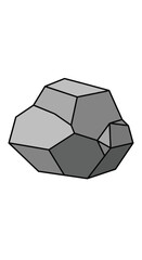 A close up view of the multifaceted geometry of an unidentified mineral formation showing complex crystal structures
