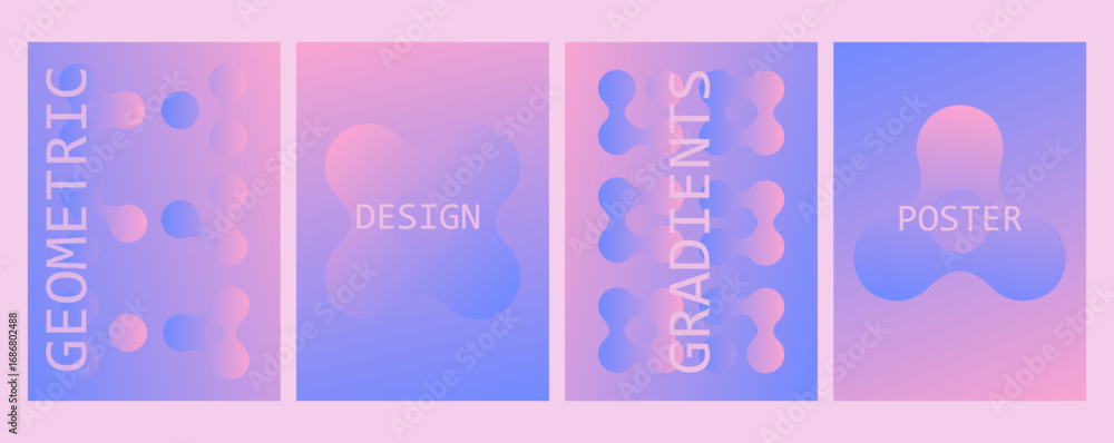 Poster set of abstract minimalist poster backgrounds. abstract shapes. modern abstract art design template.