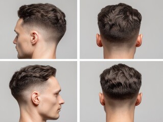 Fototapeta premium Modern Men's Short Fade Haircut Hairstyle