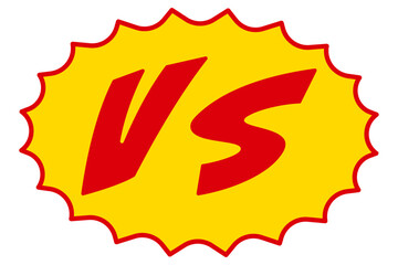 シンプルなVSの文字イラスト