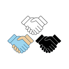 Vector art of handshake icon set