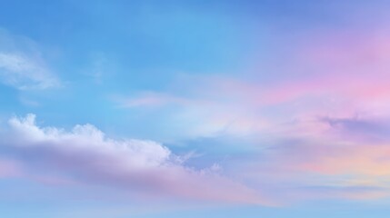 Obraz premium A serene sky blending soft pink and blue hues, inviting tranquility and inspiration.