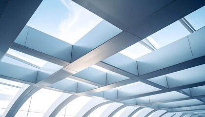 Fototapeta premium Modern Architectural Ceiling with Natural Light