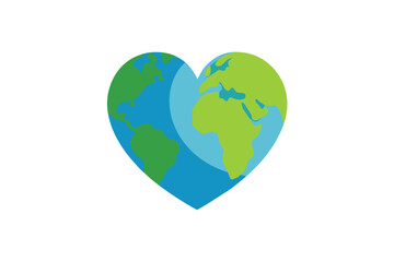 earth in heart shape