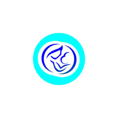 Modern Abstract Logo with Human Face