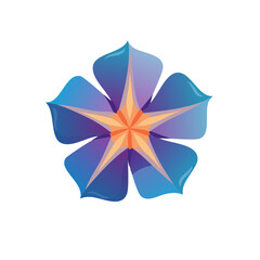 Obraz premium Vibrant Abstract Flower Design with Star Shaped Core and Gradient Petals