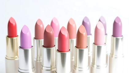 Fototapeta premium Close-up of various lipstick shades