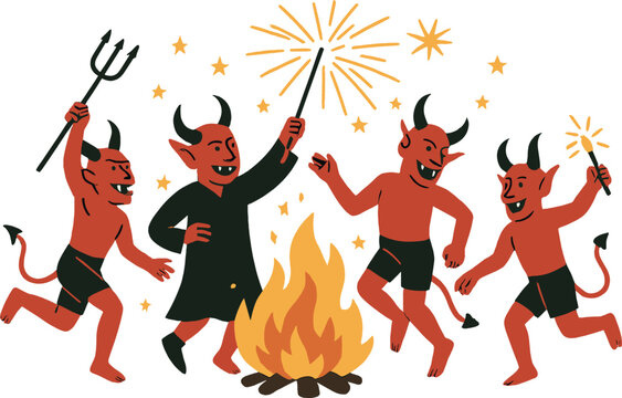 Durante la noche del 23 de junio, los demonios de San Juan aparecieron en Mallorca