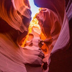 Vibrant sandstone slot canyon