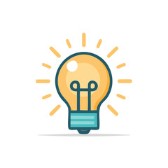 Bright Glowing Light Bulb Illustration Symbolizing Idea Creativity and Innovation