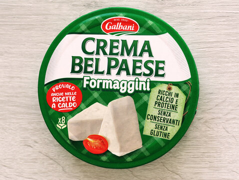Italy &ndash; September 5, 2025: Crema Bel Paese Formaggini processed cheese by Egidio Galbani S.r.l. 