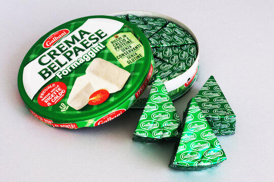 Italy &ndash; September 5, 2025: Crema Bel Paese Formaggini processed cheese by Egidio Galbani S.r.l. 