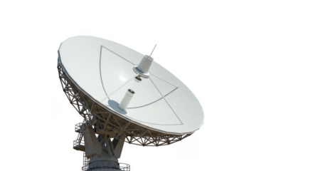 Large satellite dish for data and communication purposes.