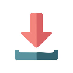 Download icon in a flat style design