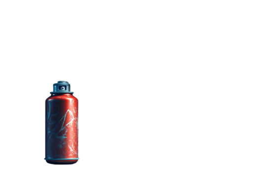 Spray can unleashing colorful paint cloud isolated on transparent background - Powered by Adobe
