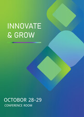 "Innovate & Grow" Business Conference Event Poster