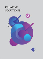 Creative Solutions Abstract Geometric Gradient Design