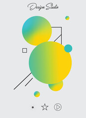 Modern Abstract Design Studio Background with Geometric Gradients