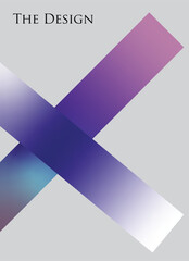 Modern Abstract Gradient Intersecting Shapes with "The Design" Text