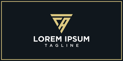 Obraz premium fa triangle logo design