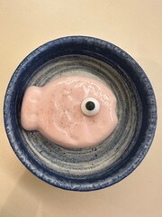  Cute Pink Fish-Shaped Dessert with a Googly Eye