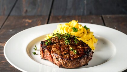 Grilled steak and cheesy pasta