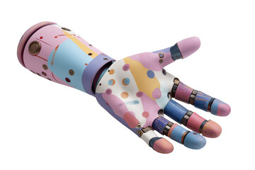 Colorful Modern Robotic Hand Prosthetic: Biomechanical Innovation in Prosthesis Technology