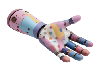 Colorful Modern Robotic Hand Prosthetic: Biomechanical Innovation in Prosthesis Technology
