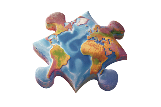 3D Earth Jigsaw Globe Puzzle: Global Connectivity and Geography Art
