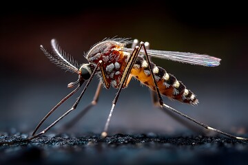 mosquito evokes fragile awe and uneasy fascination in crisp scientific clarity.