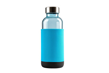 Vibrant Blue Eco-Friendly Reusable Glass Water Bottle for On-the-Go Hydration
