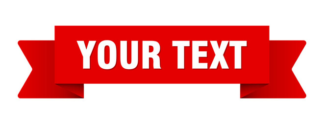 your text ribbon isolated on transparent background. your text ribbon