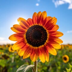 Vibrant sunflower in a field (1)