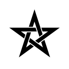 Pentagram. Five pointed star