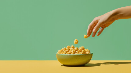 movie film popcorn copy space banner